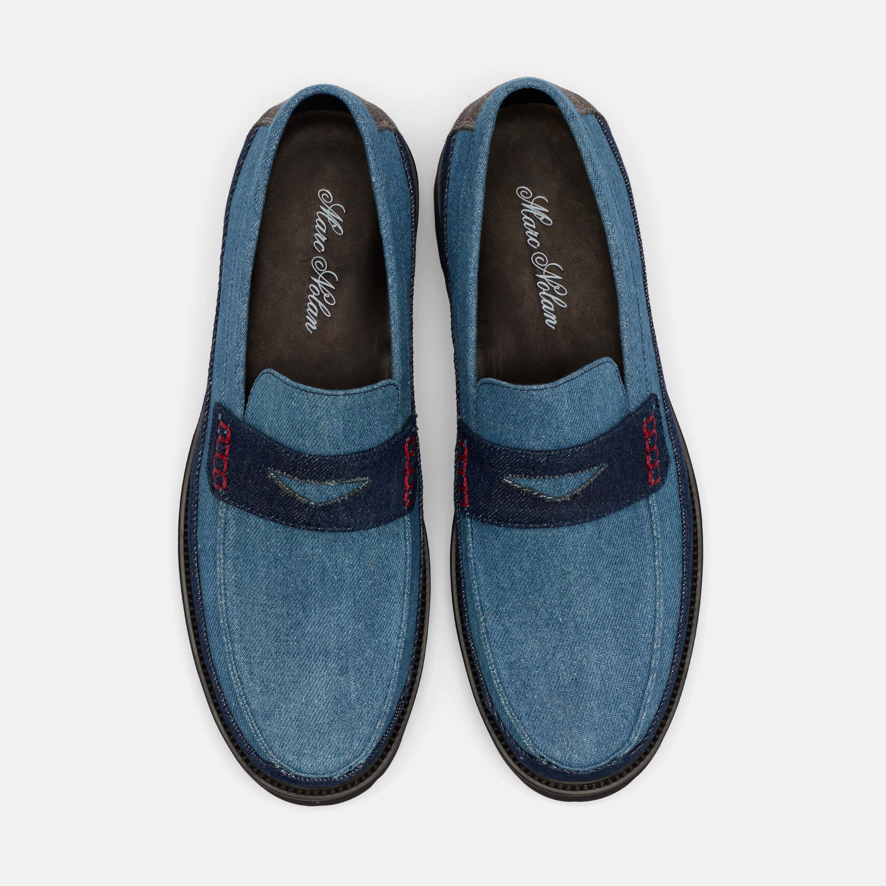 Adler Denim Lug Penny Loafers - Image 5