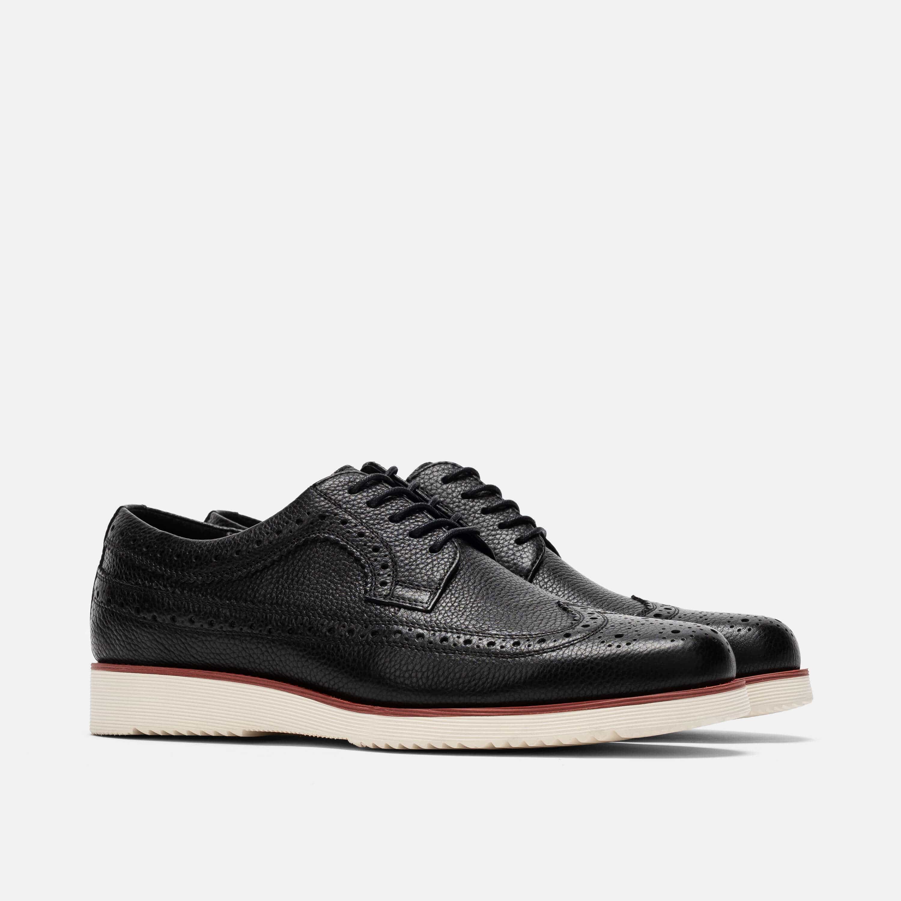 Alexander Black Pebble Leather Longwing Sneakers - Image 2