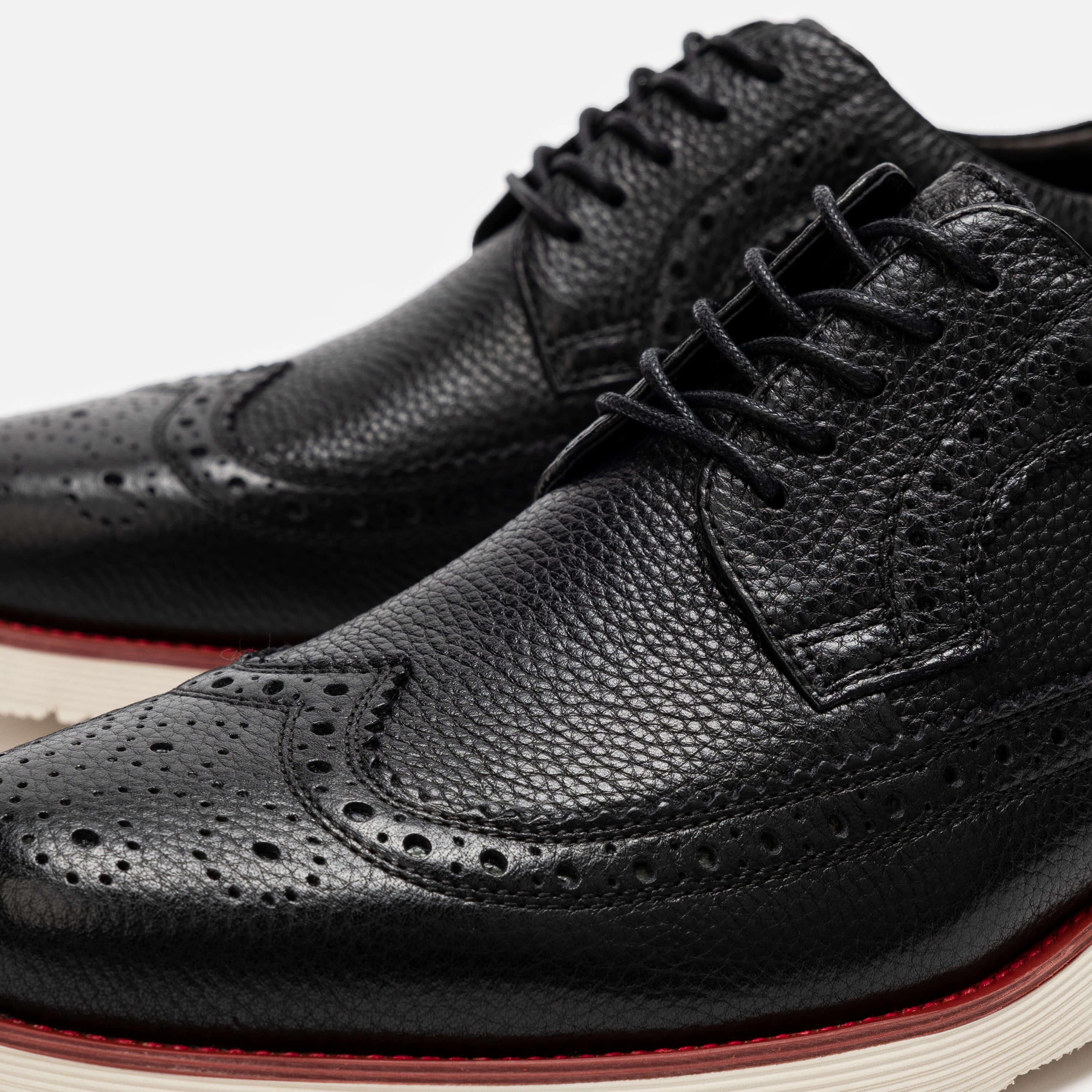 Alexander Black Pebble Leather Longwing Sneakers - Image 3