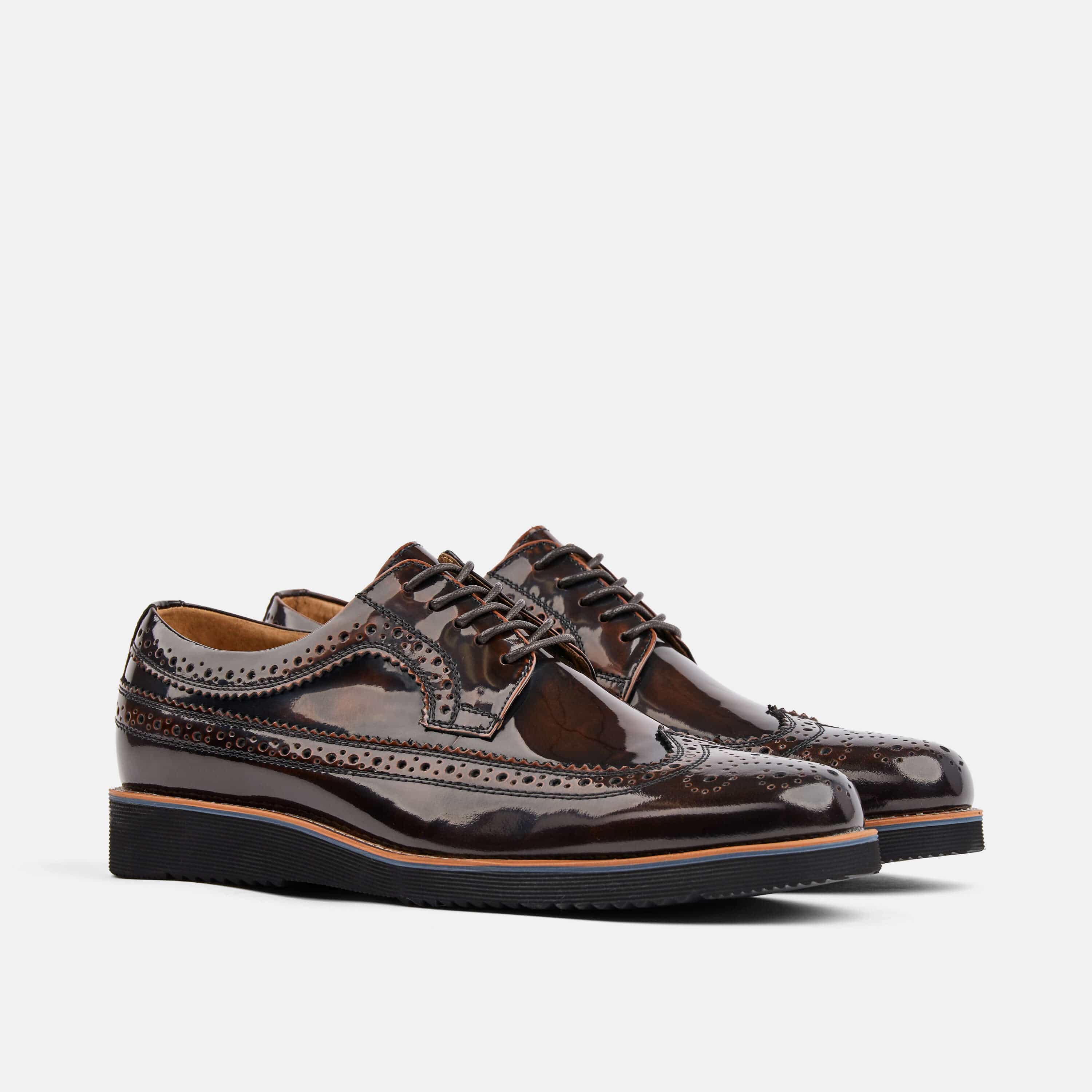 Alexander Mahogany Patent Leather Longwing Sneakers - Image 2