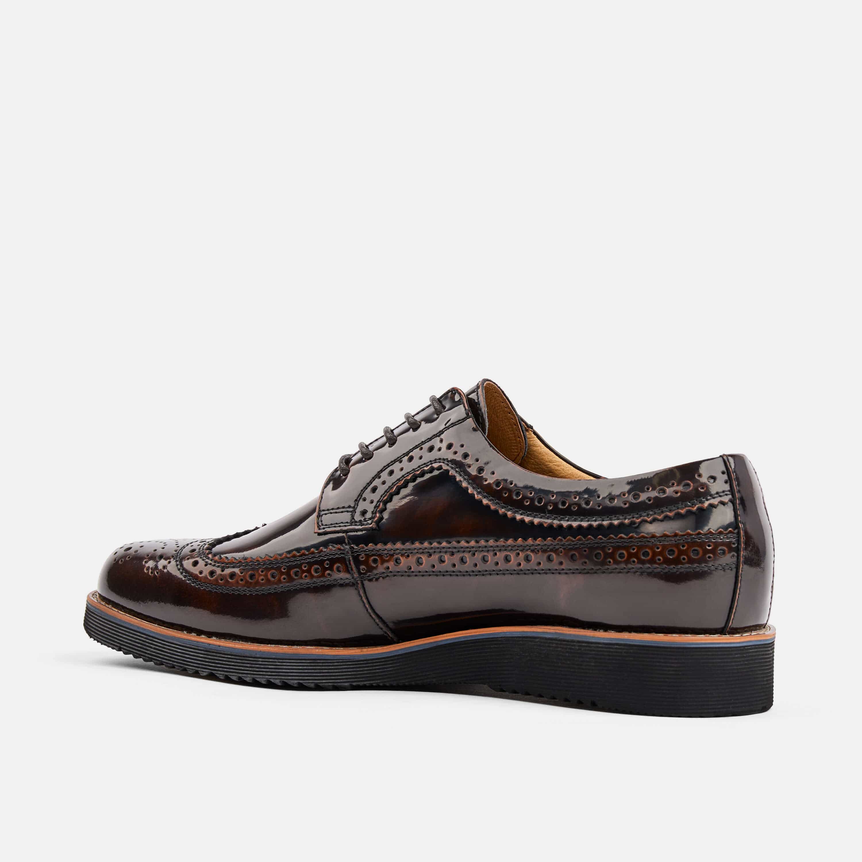 Alexander Mahogany Patent Leather Longwing Sneakers - Image 4