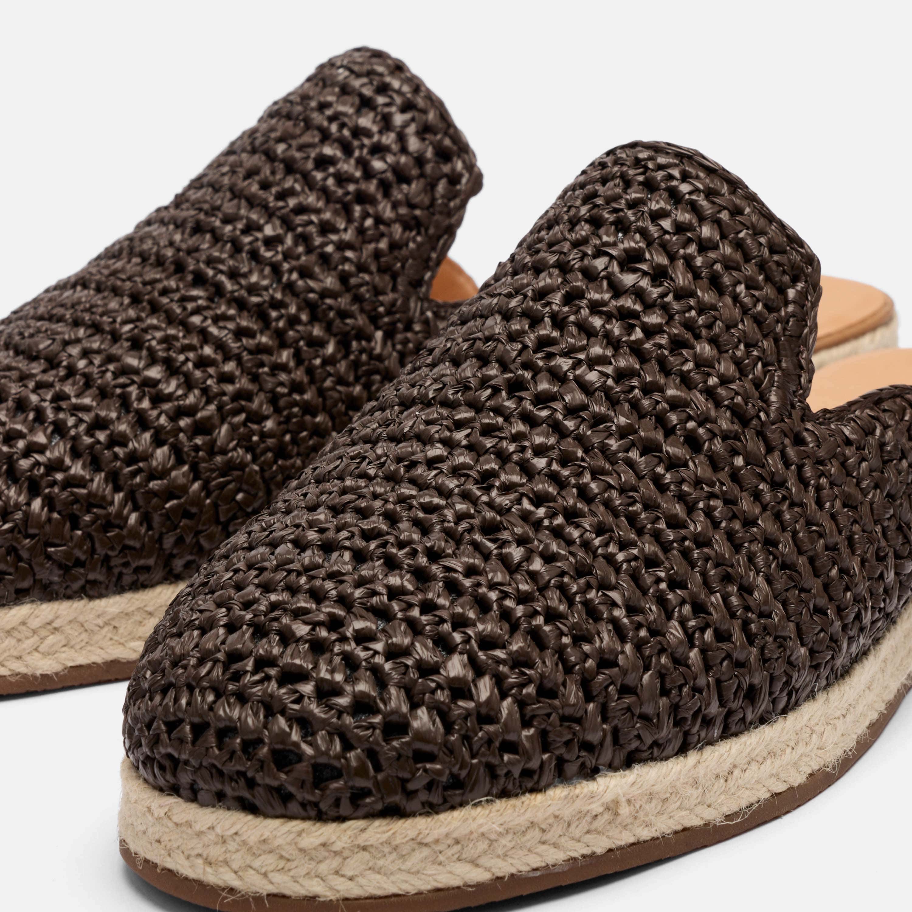 Bahia Brown Raffia Mule - Image 3