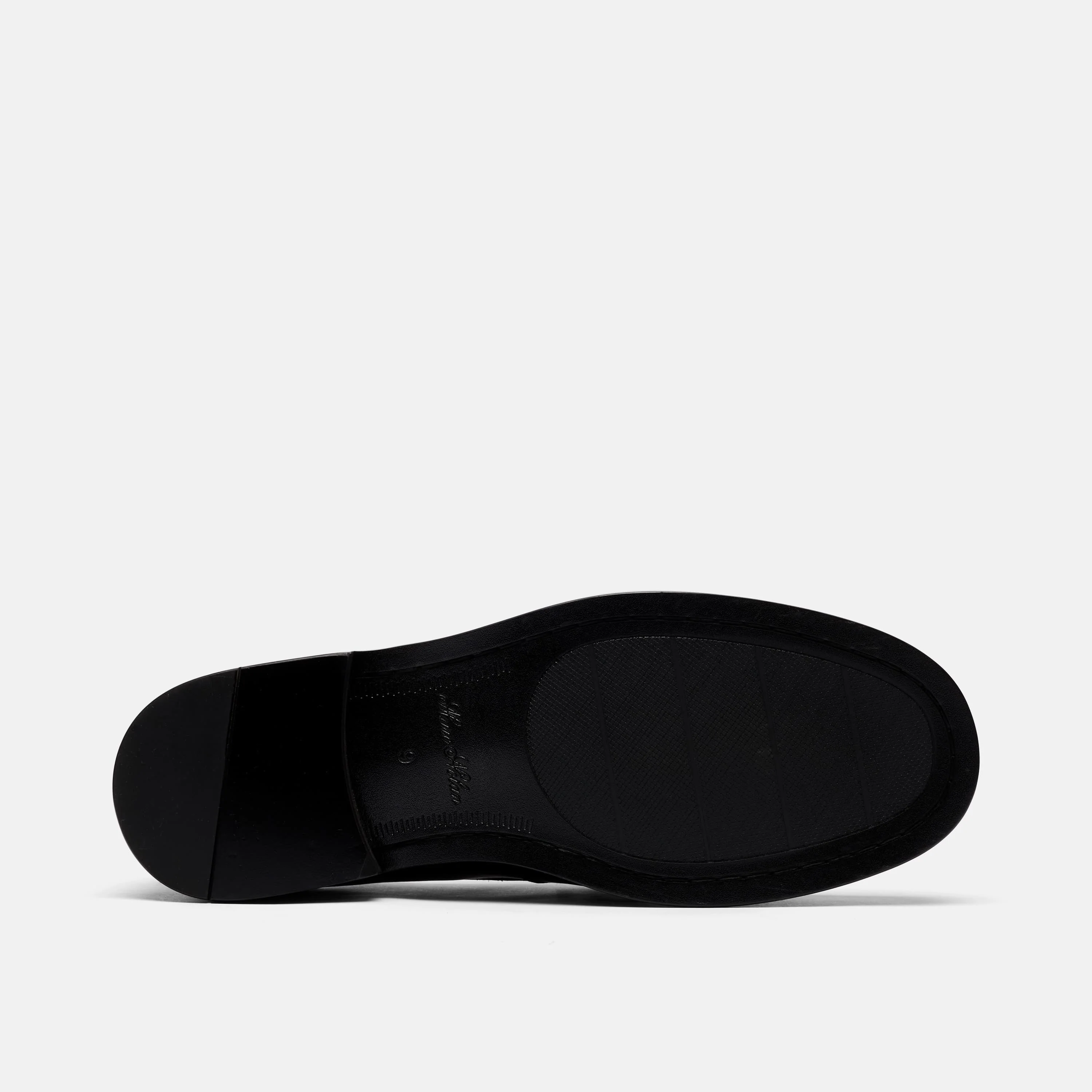 Boardwalk Black/Raffia Leather Horse-Bit Loafers - Image 6