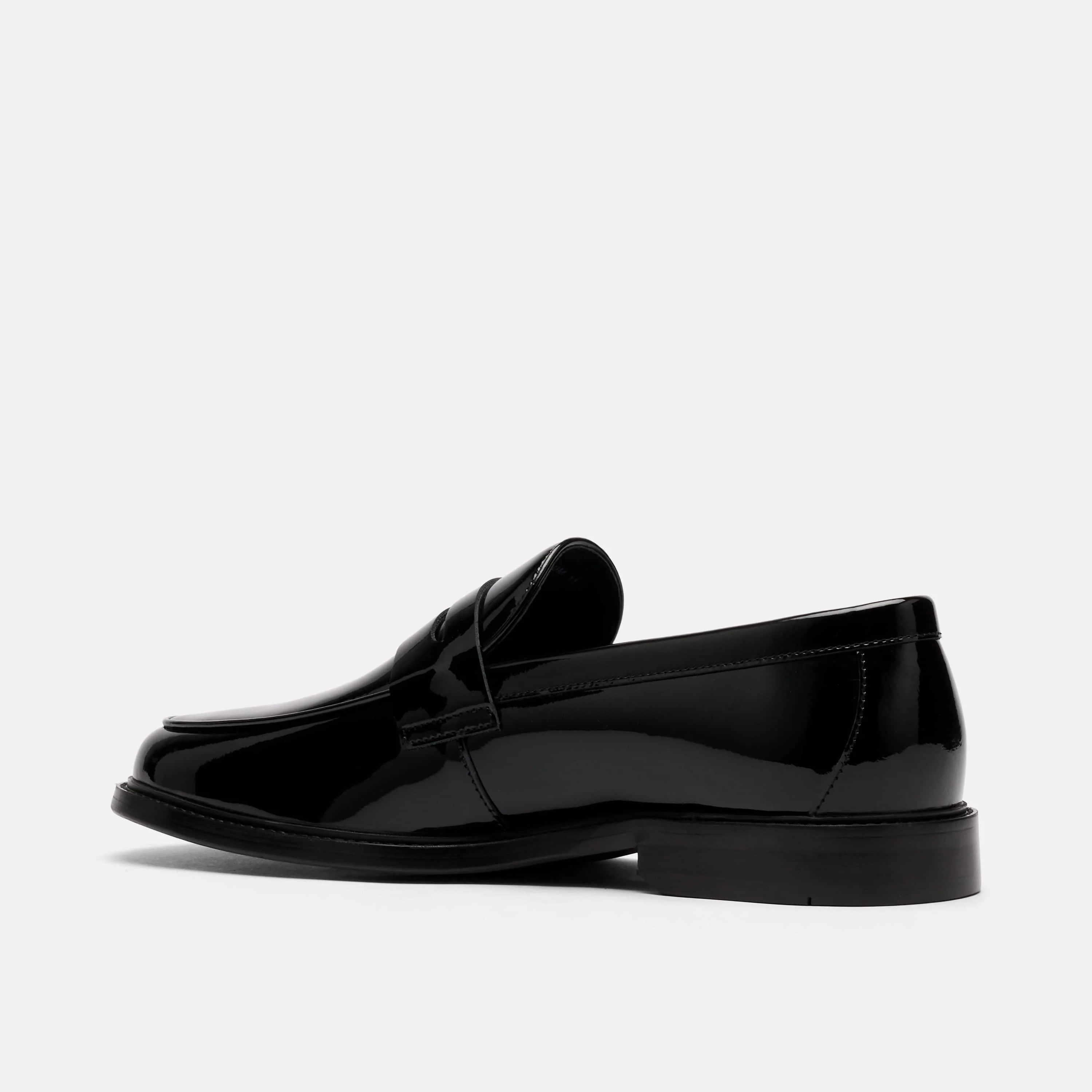 Calum Black Patent Leather Penny Loafers - Image 5