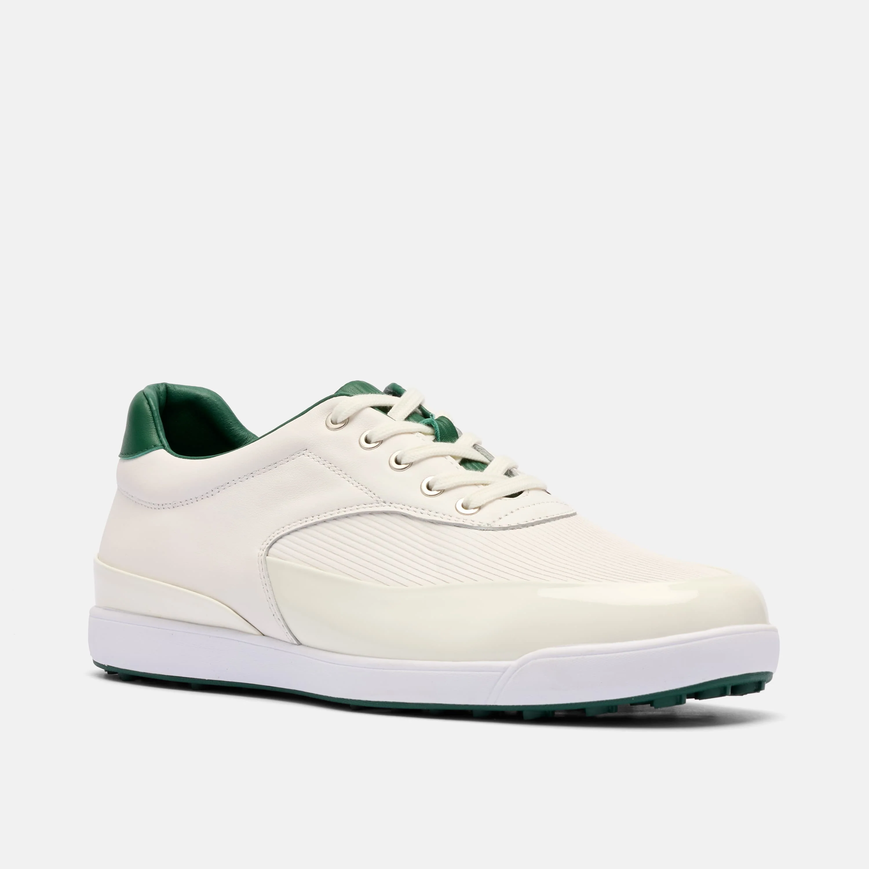 Fairway White/Cream Leather Golf Shoe - Image 5