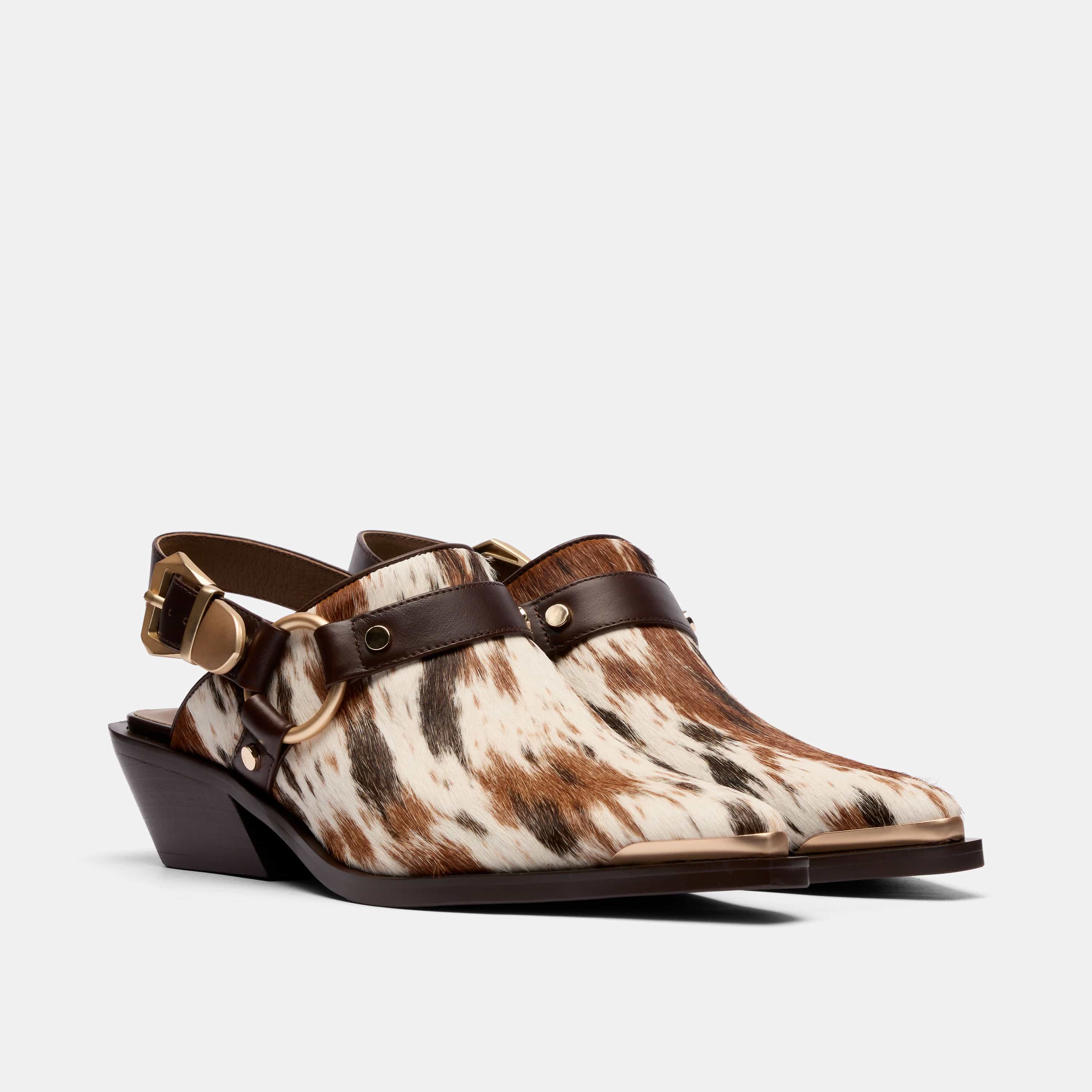 Frontier Dark Horse Pony Hair Western Slingbacks - Image 2