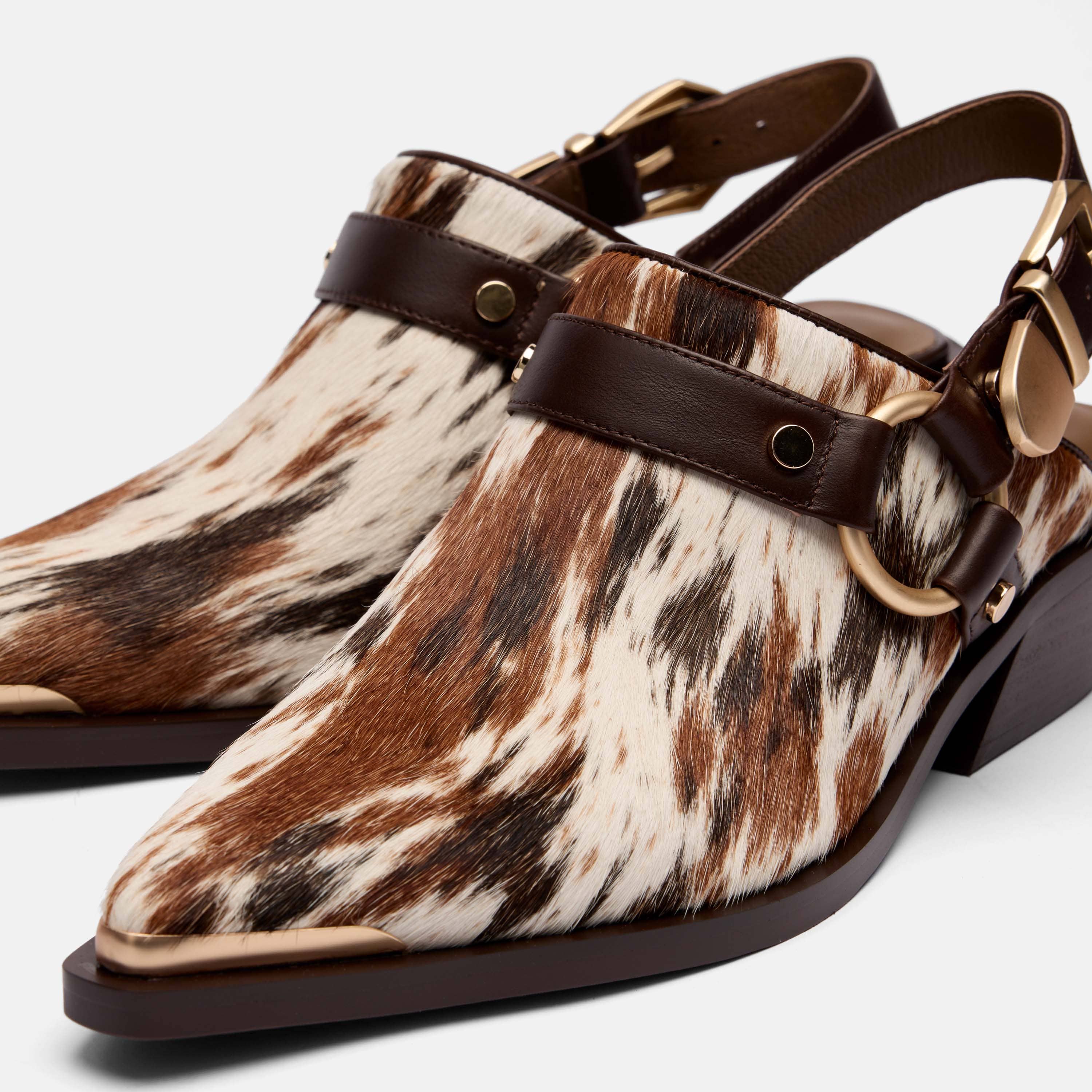 Frontier Dark Horse Pony Hair Western Slingbacks - Image 3