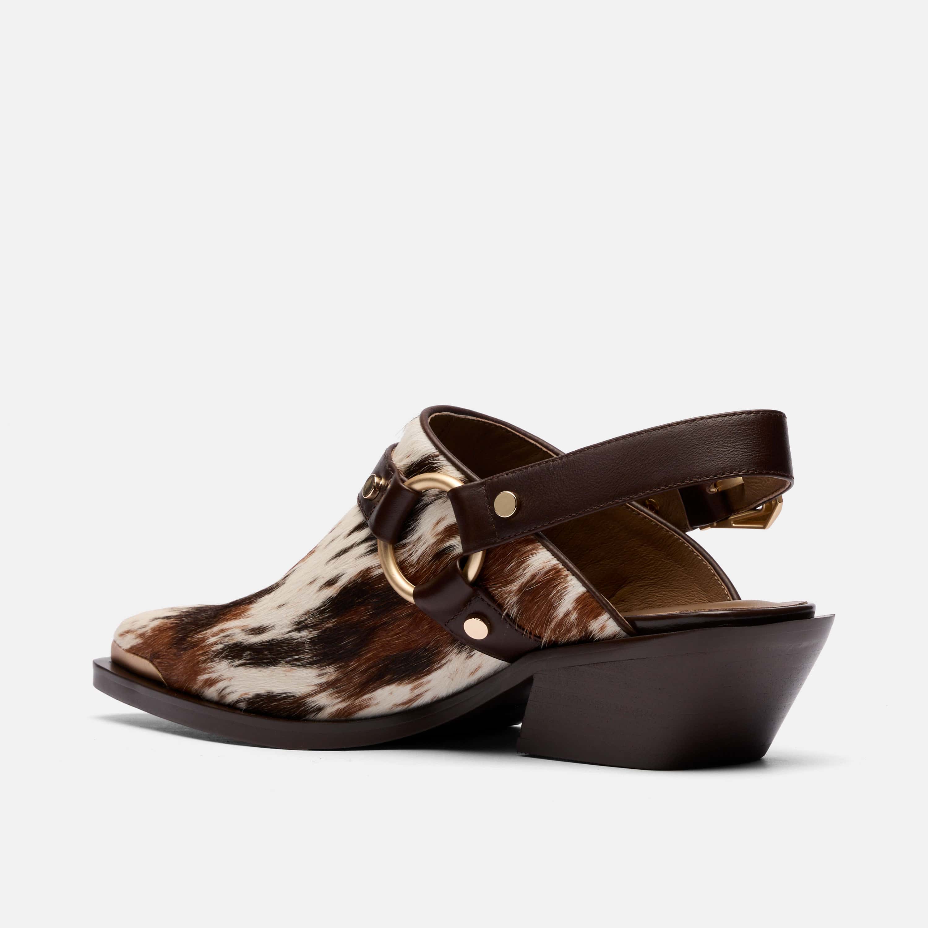 Frontier Dark Horse Pony Hair Western Slingbacks - Image 5