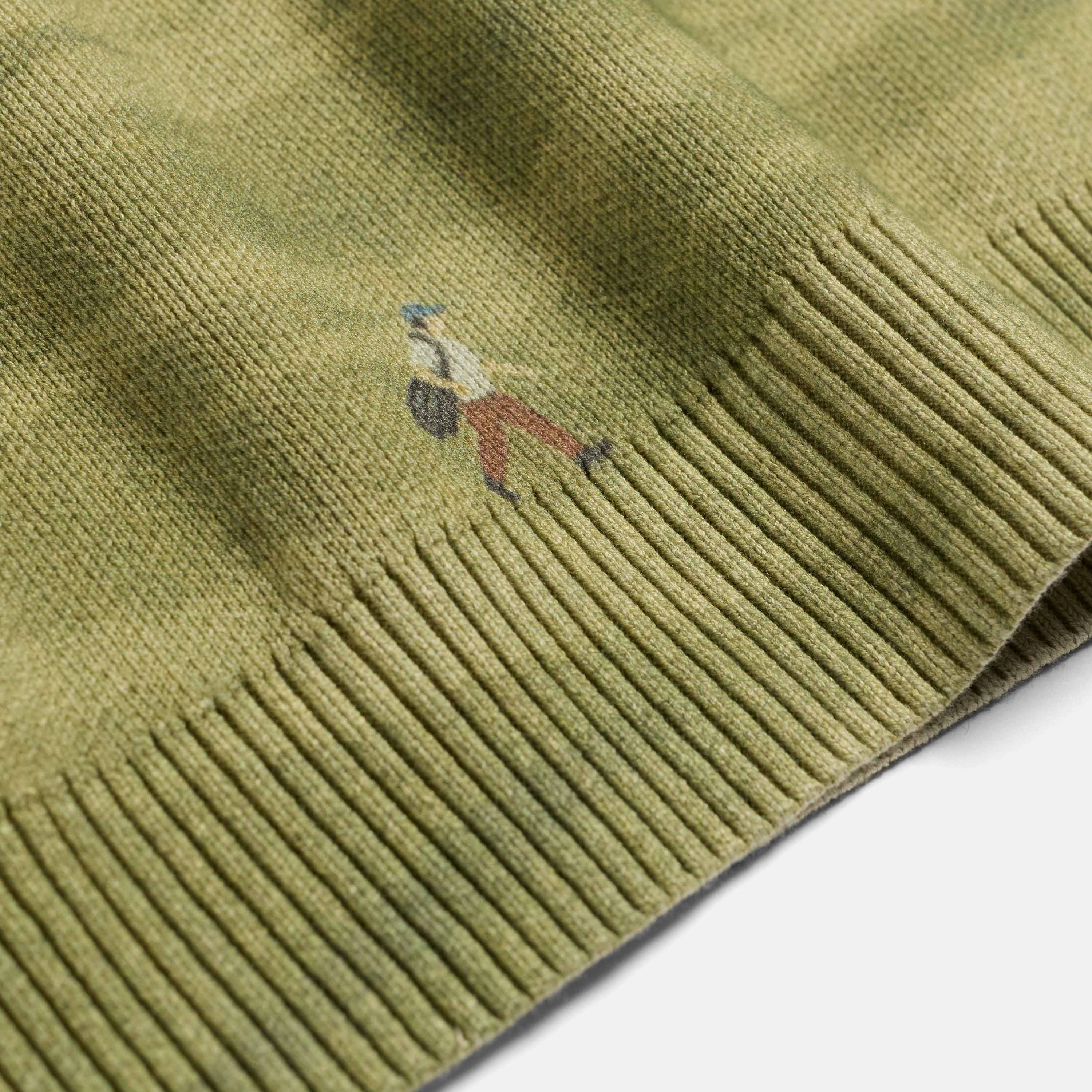 Golf Players Knit Vest - Mossy Green - Image 2