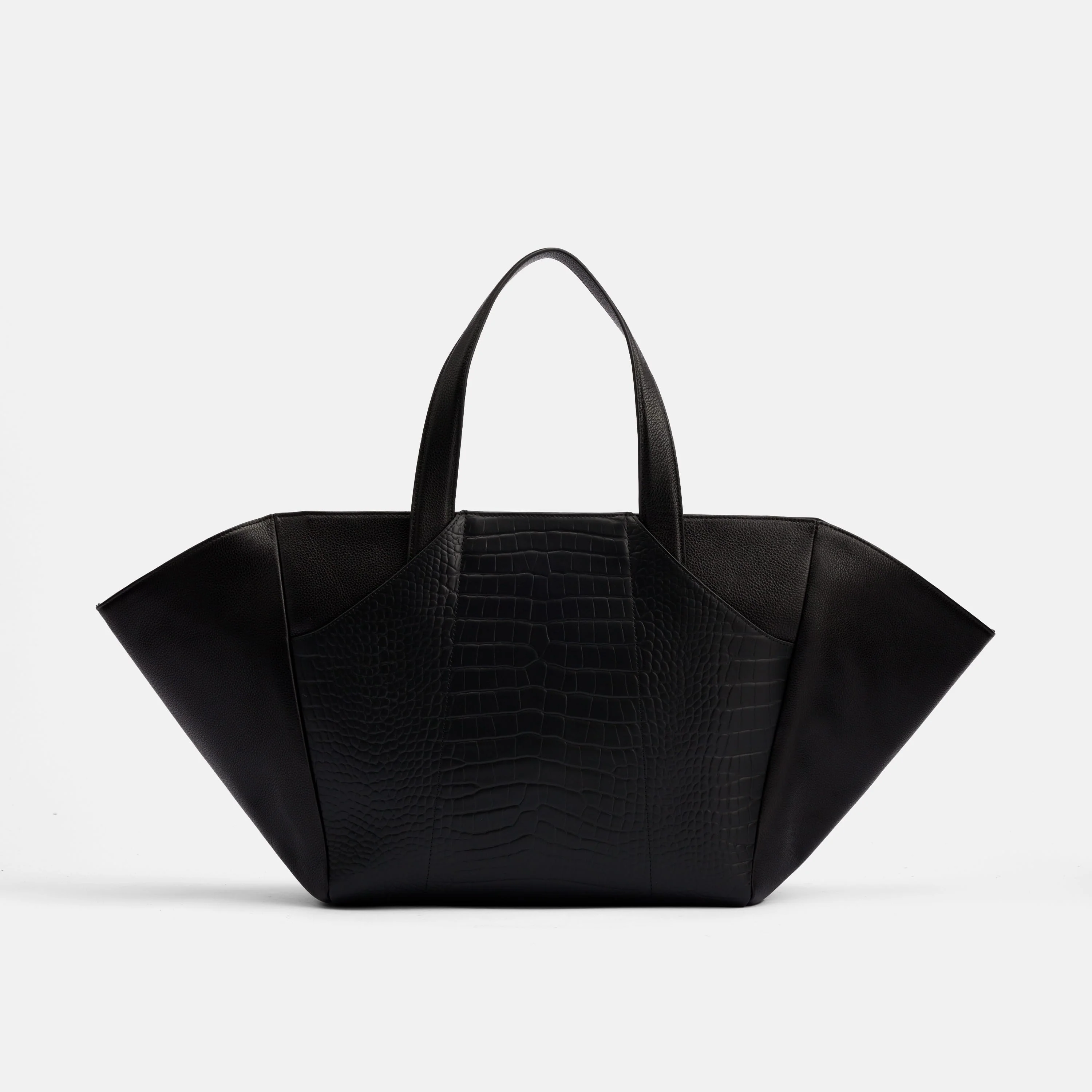 Marissa Structured Tote - Black Croc Leather - Image 4