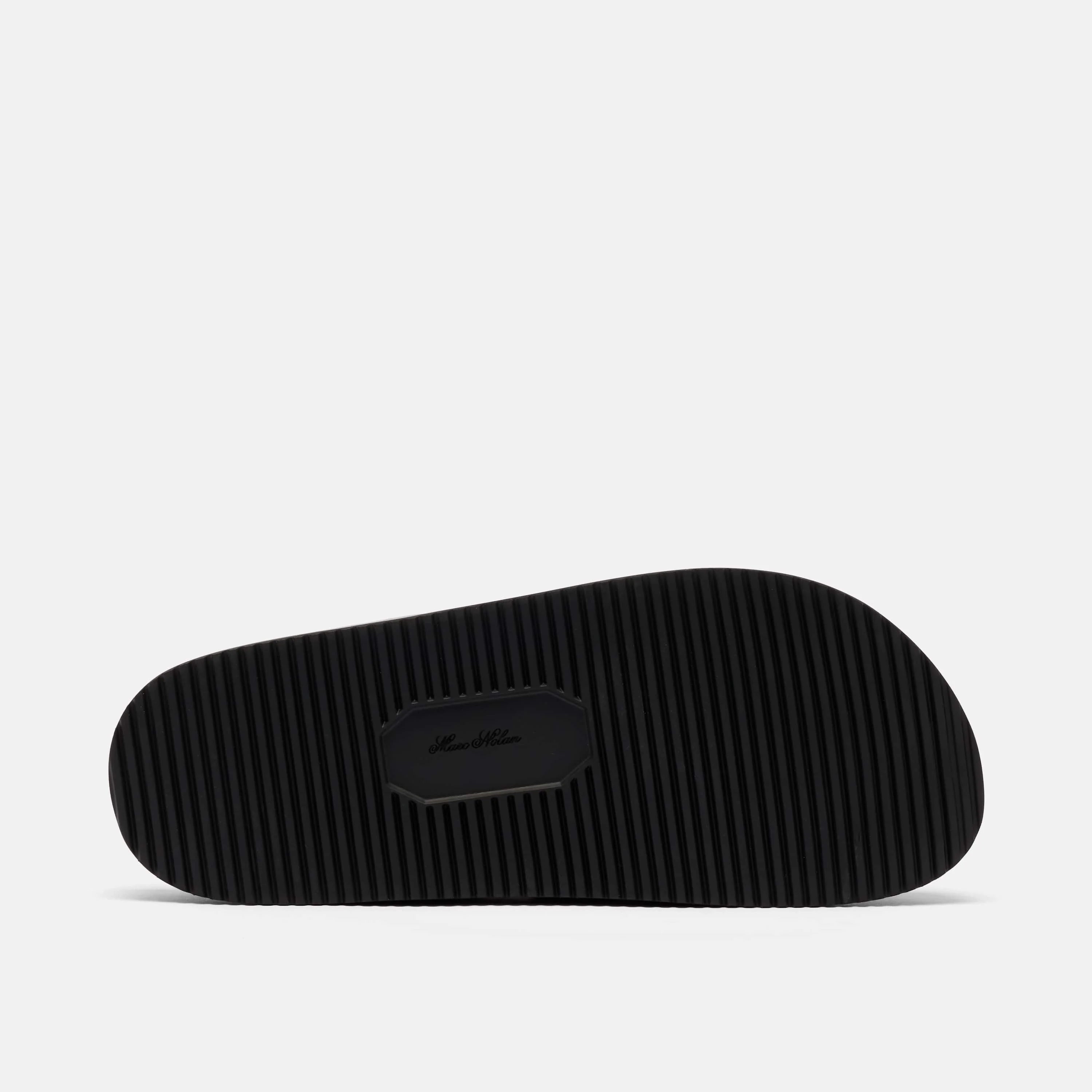Ms. Hampton Black Crocskin Leather Tassel Mules - Image 6