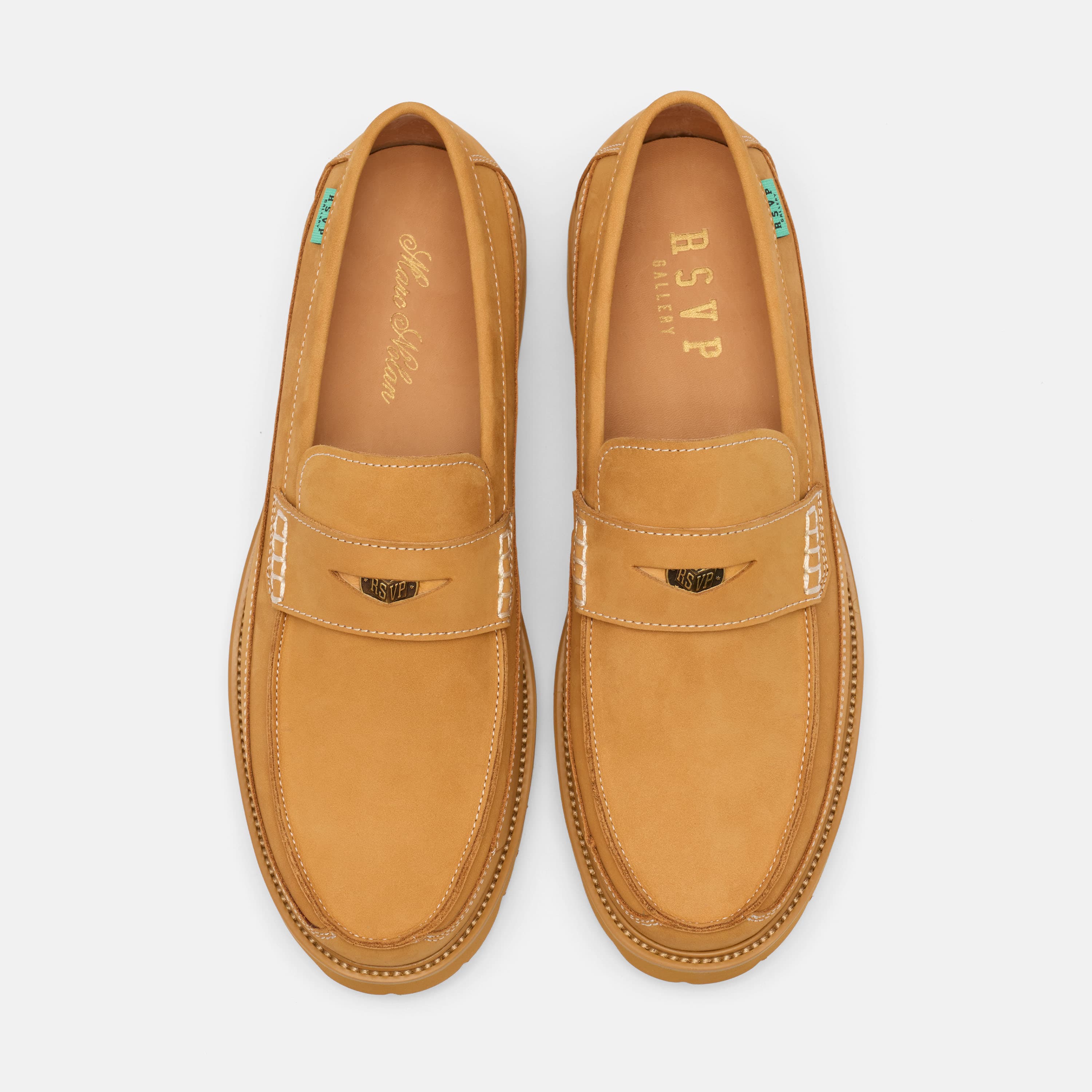 RSVP Gallery Leather Lug Penny Loafers - Image 4