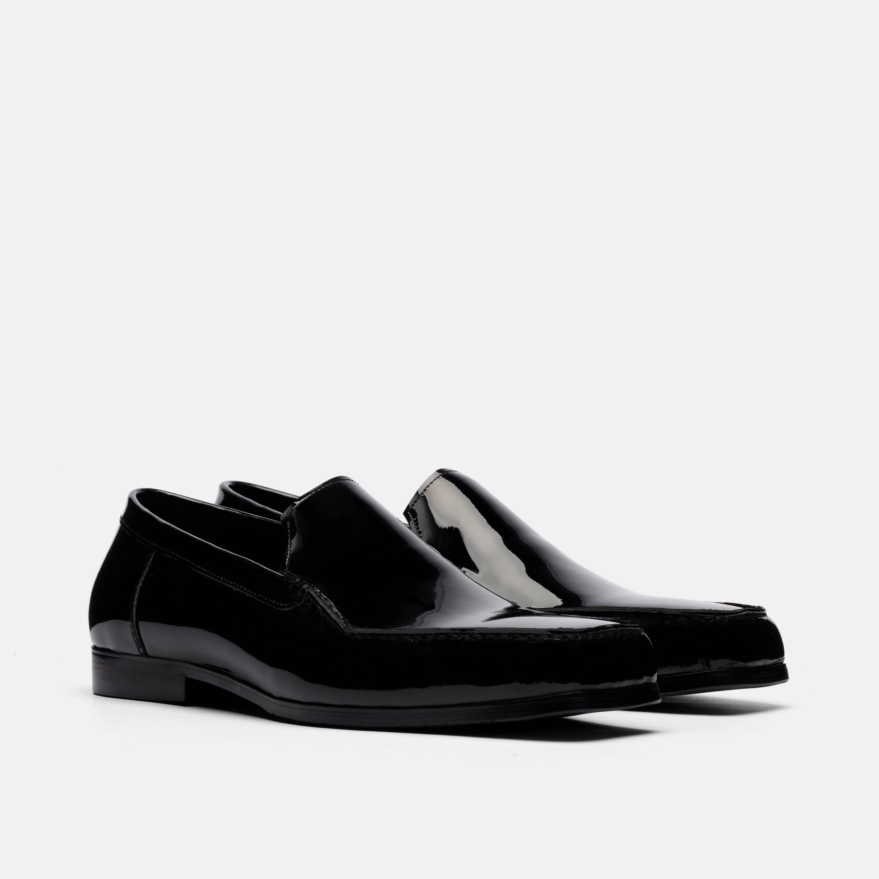 Torino Black Patent Square Toe Loafers - Image 2