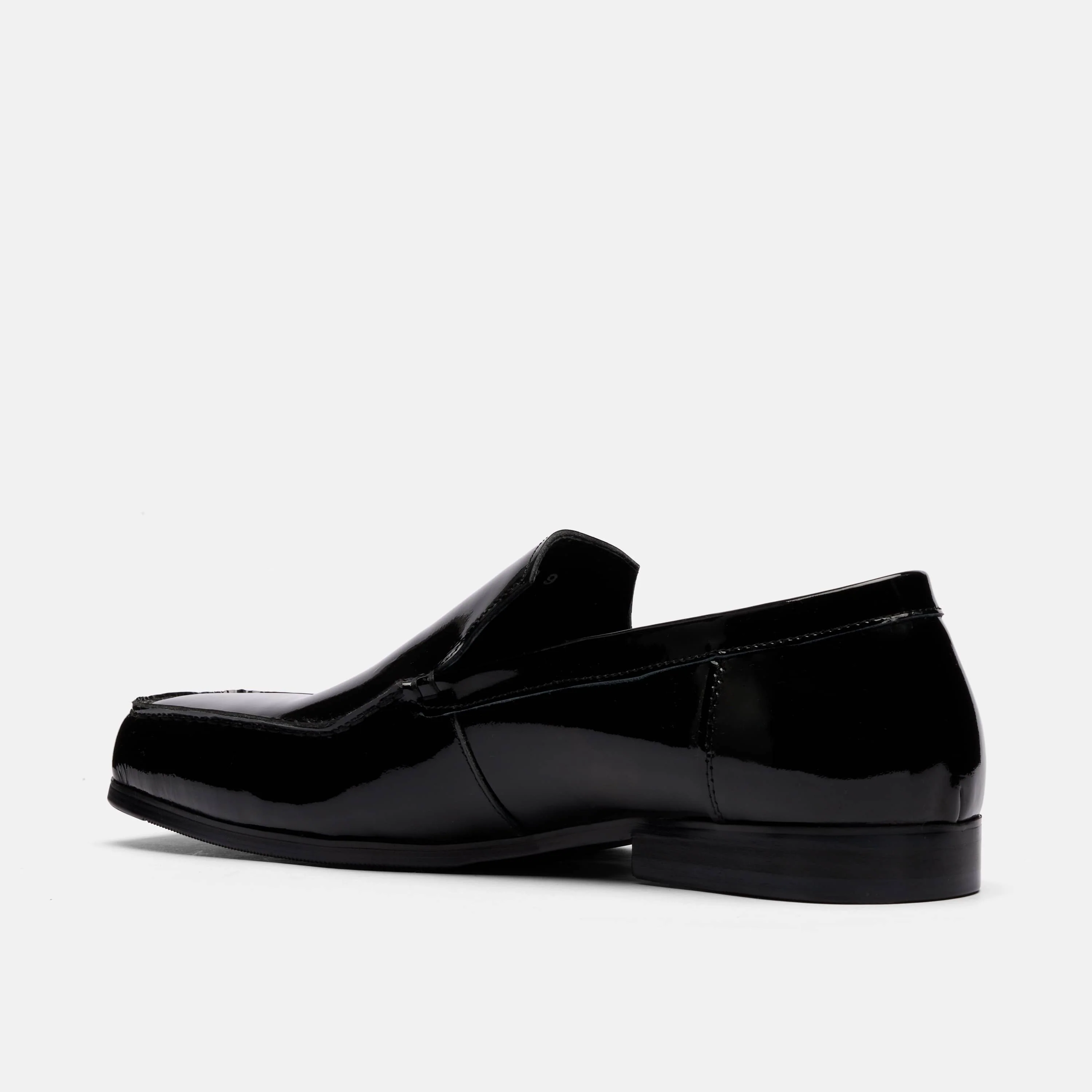Torino Black Patent Square Toe Loafers - Image 4