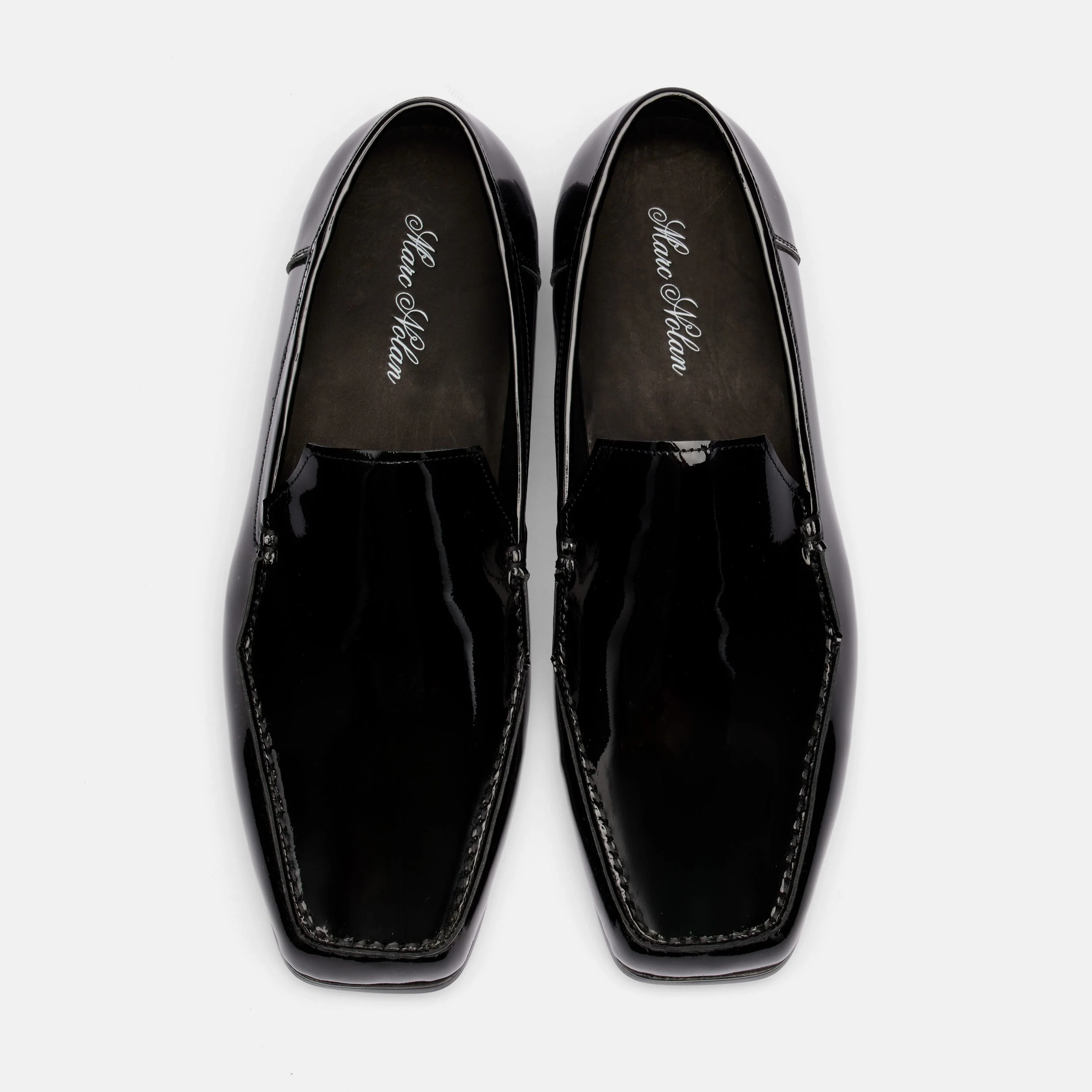 Torino Black Patent Square Toe Loafers - Image 5