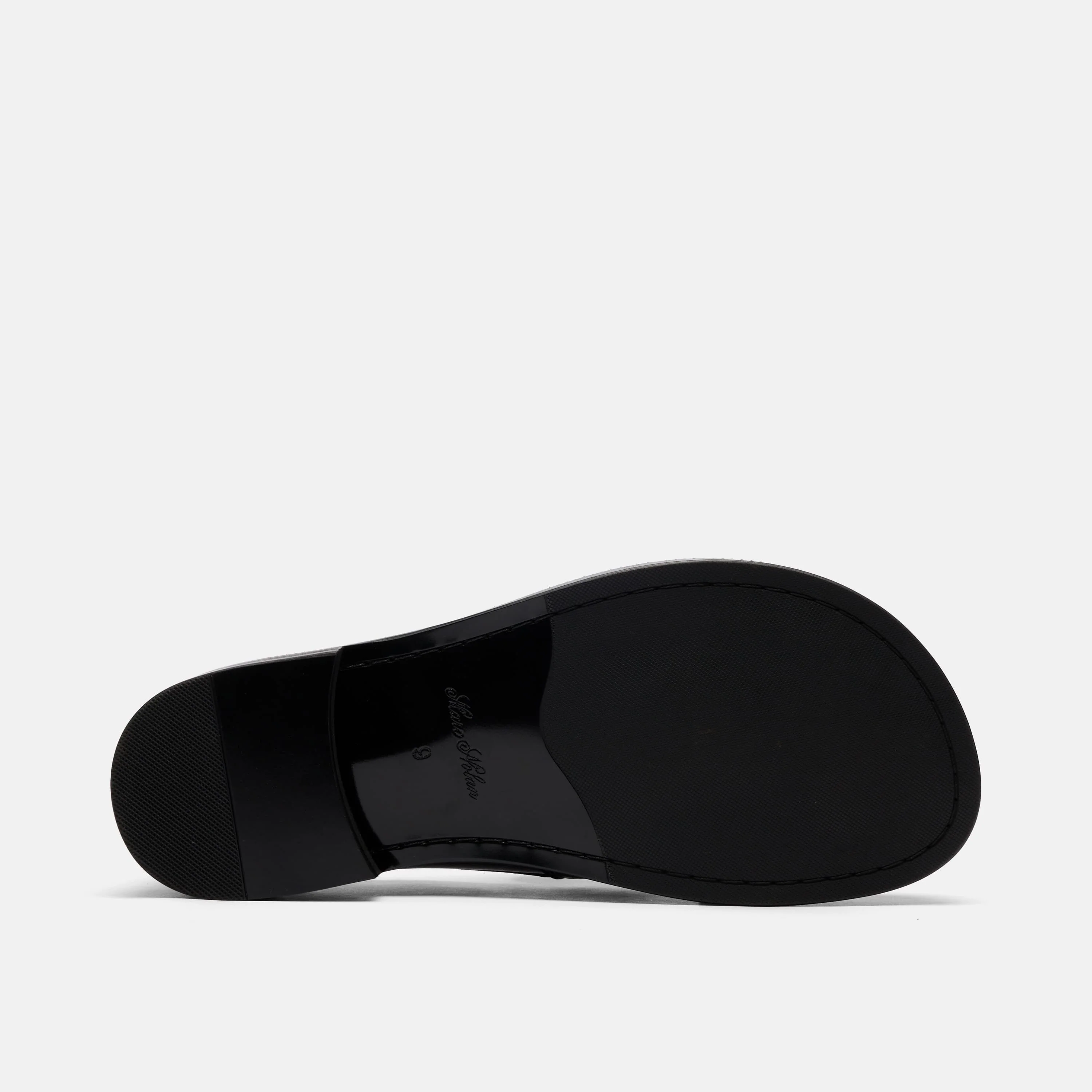 Wildheart Black Leather Penny Loafers - Image 6